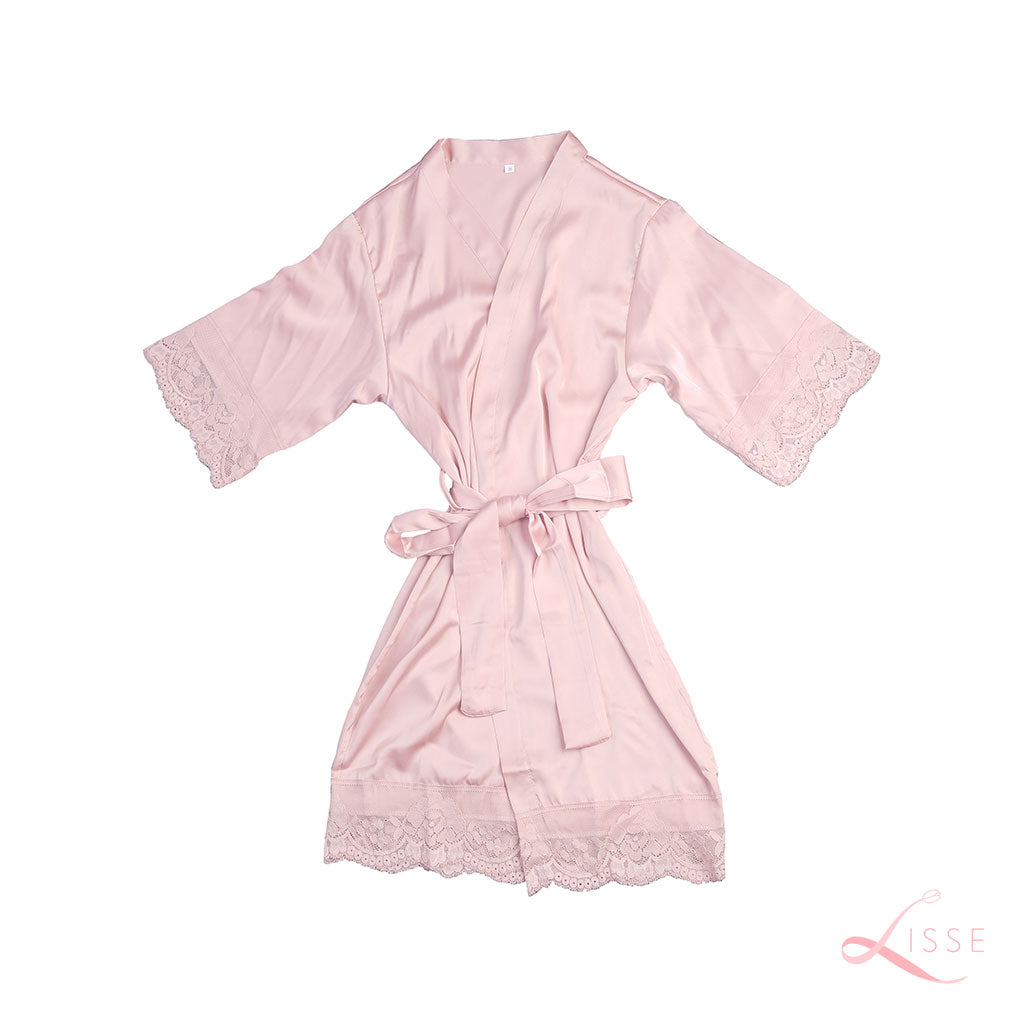 Blush Classic Robe with Lace Trim (Kids)