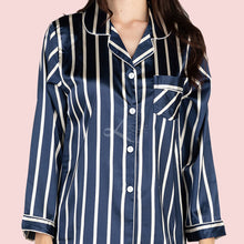 Navy Stripes Long Pajama Set (His or Hers)