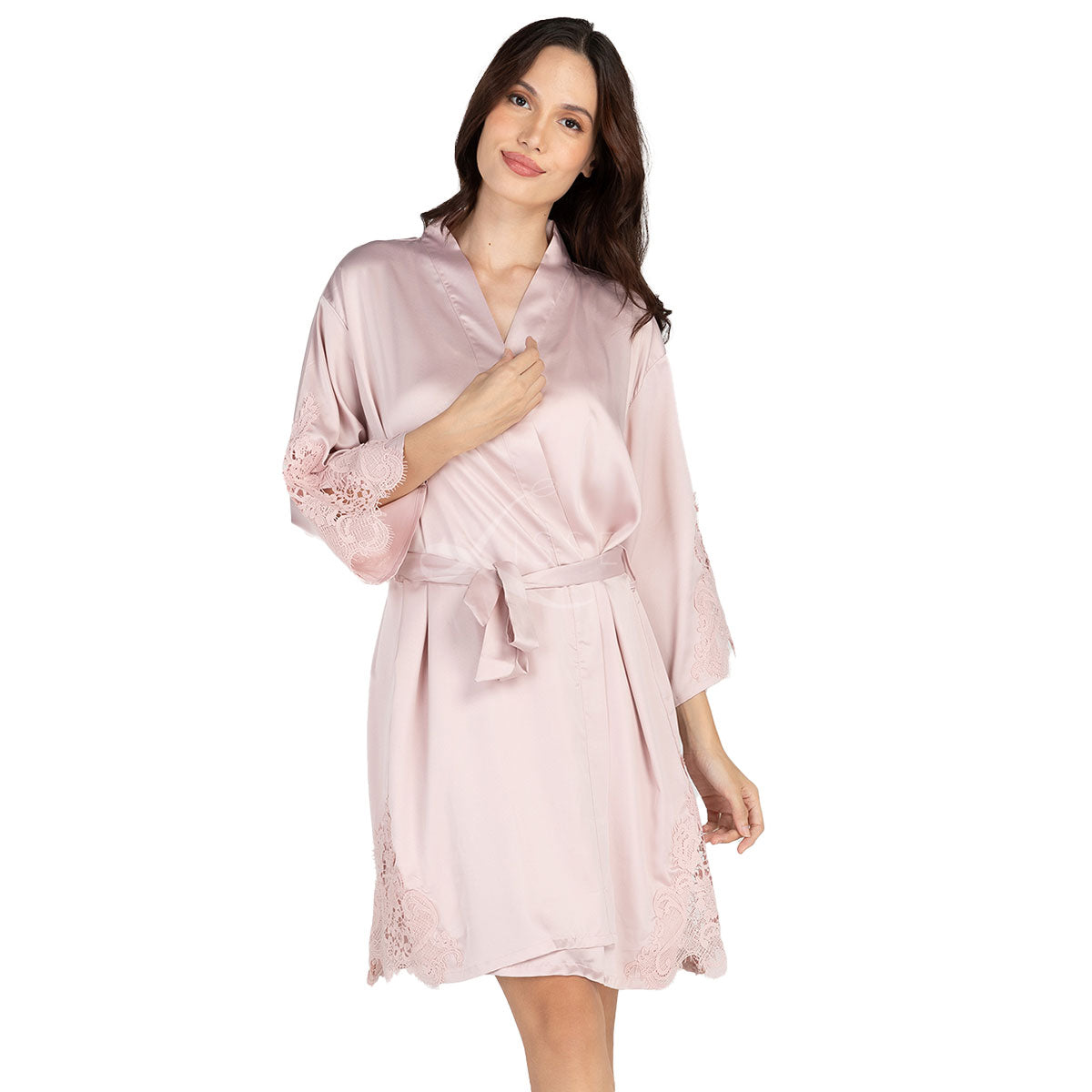 Classic Robe with Triangle Lace Details (2 Colors) – Lisse MNL